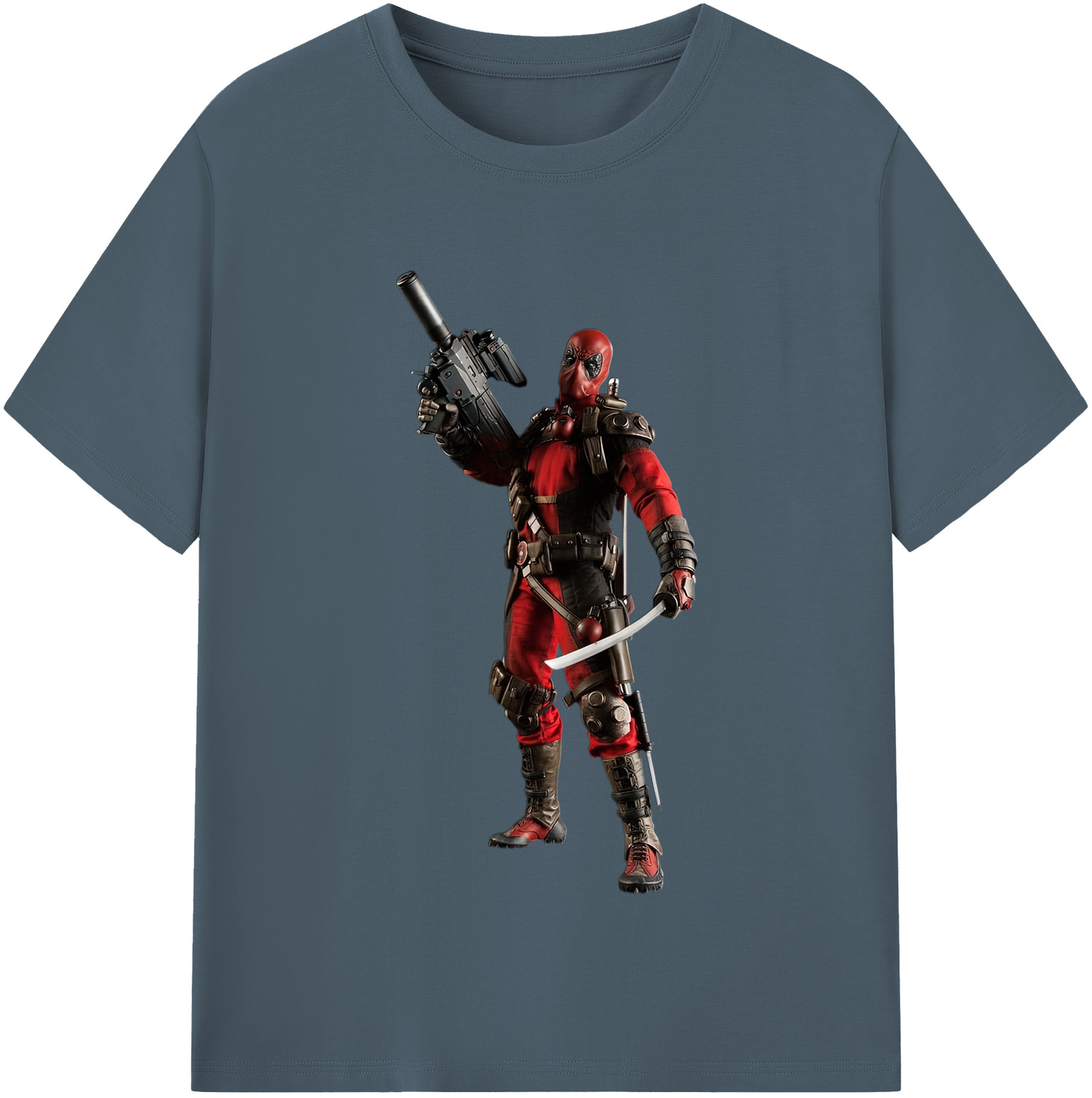 （画像用） Deadpool デッドプール 綿100％半袖Tシャツ（フロントプリント）